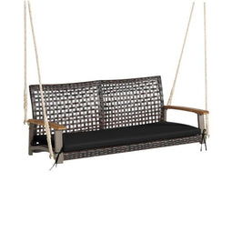 Coast 2-persoons Hangbank met Kussen - Zwart - 131 x 68 x 54 cm