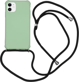 iMoshion Hoesje Geschikt voor iPhone 11 Hoesje Met Koord - iMoshion Color Backcover met koord - Groen