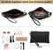 Lubellie® Dorina - Dames Handtassen set - Laptopvak 15,6 inch - USB-poort - Zwart (set van 2)