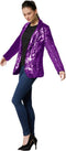 Dressforfun Paillettenjas - Verkleedkleding dames - Glinsterende pailletten - Lila