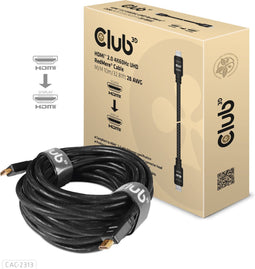 Club3D CAC-2313 - HDMI-kabel - 10 m 4K UHD - Zwart
