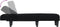 vidaXL - Chaise - longue - stof - zwart