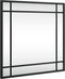 vidaXL - Wandspiegel - vierkant - 40x40 - cm - ijzer - zwart