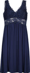 Hunkemöller Nora Lace - Dames Nachtmode Slipdress - Maat 2XL - Blauw