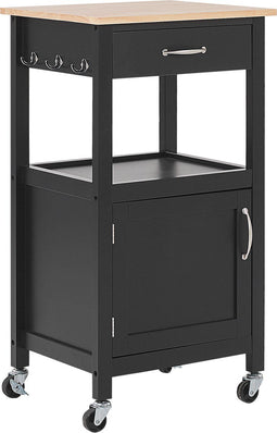 Beliani SIENA - Keukentrolley - Zwart - MDF