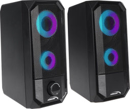 Audiocore AC845 - Luidsprekers - Bluetooth 4.2 - LED-verlichting 7 kleuren (1 paar)