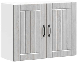 vidaXL - Keukenwandkast - Lucca - bewerkt - hout - grijs - sonoma - eikenkleur