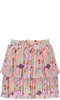 Nono - Meisjes Rok - Plissee met jungle leaves print - Maat 134/140