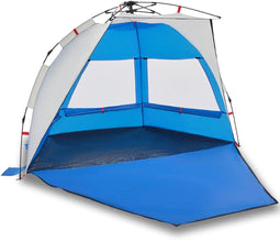 vidaXL - Strandtent - 2-persoons - waterdicht - snelontgrendeling - azuurblauw