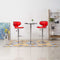 vidaXL - Barstoelen - 2 - st - kunstleer - rood