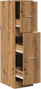 vidaXL - Apothekerskast - 30x41x118 - cm - bewerkt - hout - artisanaal - eikenkleur