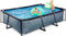 EXIT Stone Frame Zwembad 300x200x65cm - Opzetzwembad - Filterpomp - Grijs