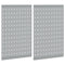 vidaXL - Pegboards - 2 - Pack - met - 8 - Accessoires, - Grijs, - 50x80 - cm, - Staal