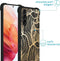 iMoshion Hoesje Geschikt voor Samsung Galaxy S21 Hoesje Met Koord - iMoshion Design Hoesje met Koord - Goud / Zwart / Golden Leaves