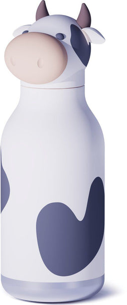 Asubo Bestie Bottle - Waterfles 460 ml - Dubbelwandig RVS - Koe