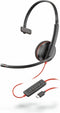 Plantronics Blackwire C3210 - USB-C Headset - Ruisonderdrukkende microfoon - Rood Zwart