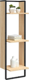 vidaXL - Wandrek - 3-laags - 30x25x100 - cm - bewerkt - hout - sonoma - eikenkleurig