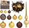 vidaXL - Kunstkerstboom - met - 300 - LED's - kerstballen - en - sneeuw - 240 - cm