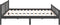 vidaXL - Bedframe - massief - hout - grijs - 200x200 - cm