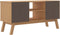 vidaXL - Tv-meubel - OLDEN - 114x43x57 - cm - grenenhout - grijs - en - bruin