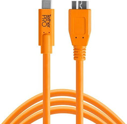 Tether Tools CUC3315-ORG - USB A naar Micro-USB B kabel - 4,6 m - Oranje
