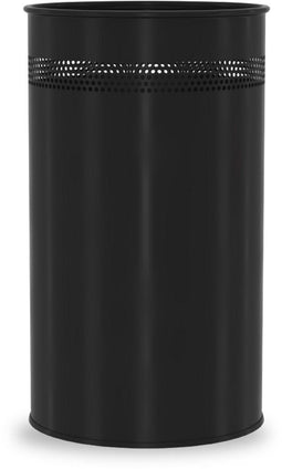 BRASQ Papierbak 21 liter - Geperforeerde metalen afvalbak en paraplubak - Zwart