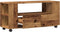 vidaXL - Tv-meubel - met wielen - 102x34,5x43 cm - bewerkt hout - oud hout