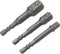 Tooltech Dop-Adapter Set - Zeskantaansluiting - Voor Accuboor - 3-delig