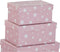 Set van opstapelbare opbergboxen DKD Home Decor Wit Kinderen Licht Roze Karton (43,5 x 33,5 x 15,5 cm)