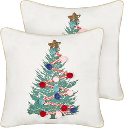 EPISCIA - Sierkussen set van 2 - Wit - Katoen