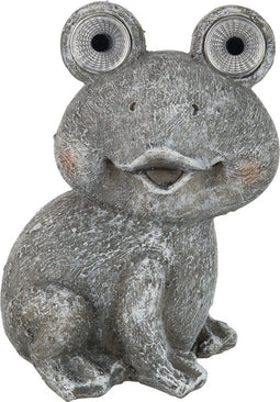 J-Line decoratie Kikker - polyresin - grijs - large