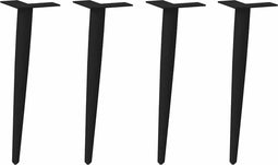 vidaXL - Salontafelpoten - conische - vorm - 4 - st - 42-43 - cm - staal - zwart