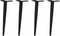 vidaXL - Salontafelpoten - conische - vorm - 4 - st - 42-43 - cm - staal - zwart