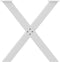 vidaXL - Eettafelpoten - 2 - st - X-vormig - 80x(72-73) - cm - staal - wit