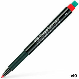 Permanente markeerstift Faber-Castell Multimark 1513 F Rood 0,6 mm (10 Stuks)