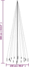 vidaXL - Kerstboom - met - grondpin - 1134 - LED's - warmwit - 800 - cm