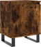 vidaXL - Nachtkastje - 40x30x50 - cm - bewerkt - hout - gerookt - eikenkleurig