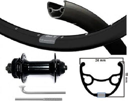 Kgs Voorwiel 28 inch (622) rival 23 spaken zwart centerlock