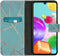 iMoshion Hoesje Geschikt voor Samsung Galaxy A41 Hoesje Met Pasjeshouder - iMoshion Design Softcase Bookcase - Goud / Meerkleurig / Blauw / Blue Graphic