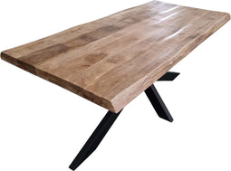 Eetkamertafel mangohout - eetkamertafel industrieel - eetkamertafel 160cm