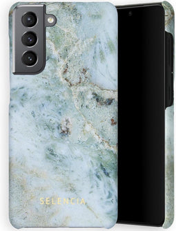 Selencia Hoesje Geschikt voor Samsung Galaxy S21 Hoesje - Selencia Maya Fashion Backcover - blauw