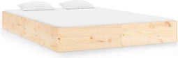 vidaXL - Bedframe - massief grenenhout - 200x200 cm - naturel