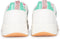 POSH by Poelman RIVER - Dames Sneakers - Chunky zool - Wit met groene combinatie