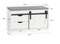 SoBuy FSR153-W - Schoenenbank - Gewatteerd kussen - Wit