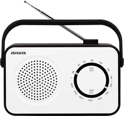 Aiwa R-190BW - Draagbare radio - AM/FM 2-band ontvanger - Wit/Zwart