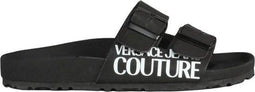 Versace Jeans Linea Fondo Sandy Dis. 57 - Dames Slippers - Verstelbare gespen - Zwart - Maat 36