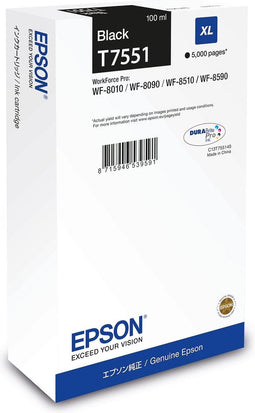 Epson C13T75514N inktcartridge 1 stuk(s) Origineel Hoog (XL) rendement Zwart
