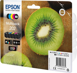 Epson inktcartridge 202, 250 - 400 pagina's, OEM C13T02E74010, 5 kleuren 5 stuks
