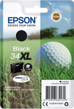 Epson inktcartridge 34XL, 1.100 pagina's, OEM C13T34714010, zwart 6 stuks