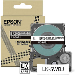 Epson LK-5WBJ Zwart, Wit